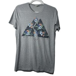 Hollister Gray Graphic tee Shirt Hollister size Small see photos for flaw